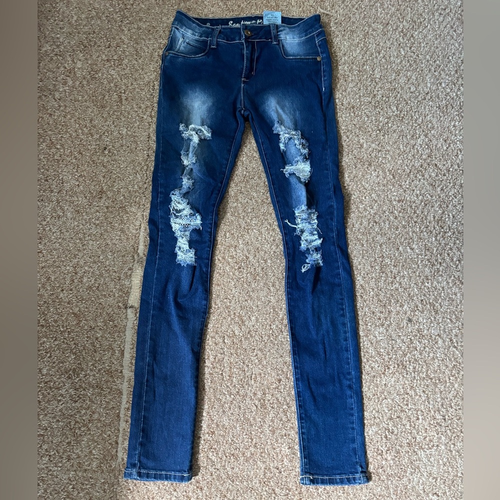 Distressed Blue Women's Jeans